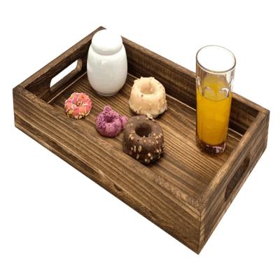 China Handmade Rectangular Coffee Cupcake Large Fruit Food Vintage Coffee Table Coffee Table Decorative Hot Selling Tray for sale