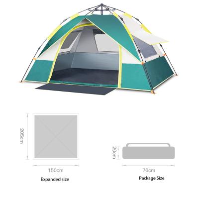 China Extended Type 3-4 Person Family Automatic Quick House Camp Tent Pop Up Roof Top Outdoor Sport Tents For Camping Rooftop Tent for sale