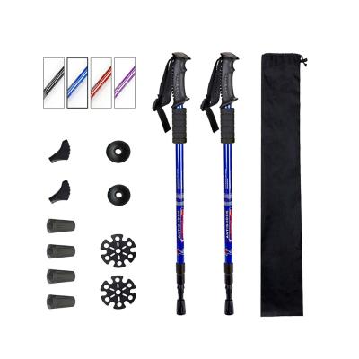 China Shock Absorbing Adjustable Rise or Plastic Trekking Poles Canes to Increase Folding Strong Alpenstock for sale