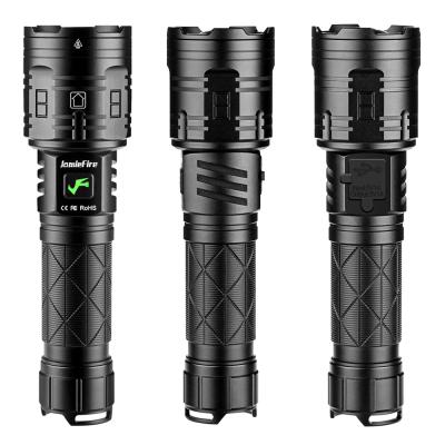 China Adjustable Focus Aluminum Alloy 173*47*34mm 5 Modes Torch Flashlight Led Flashlights for sale