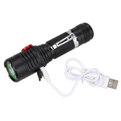 China High Power Adjustable Long Beam Style LED Rechargeable Flashlight Focus Aluminum Alloy Outdoor Waterproof for sale