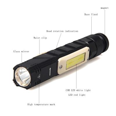 China USB Adjustable Rechargeable Powerful Flashlight LED Display Super Bright Focus Power Rising Flashlight for sale