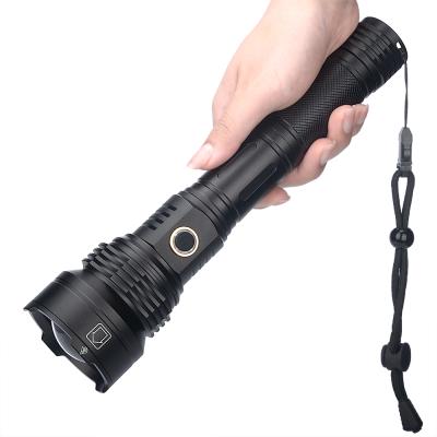 China Hot Sale XHP90 Flashlight Adjustable Focus 6000 Lumens Zoom Power Display USB Rechargeable LED Flashlight Powerful Flashlight for sale