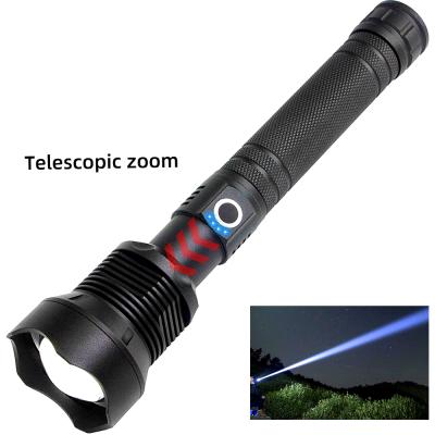 China Focus Adjustable Best Selling High Power Zoom 3000 Lumens LED Flashlight Portable Rechargeable USB LED Tactical Flashlight XHP70 for sale