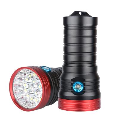 China New High Lumen 18*T6 LED Flashlight Torch 18*XM-L T6 LED Flashlight Super Bright And Powerful Tactical Flashlight Hunting, Camping And Cycling for sale