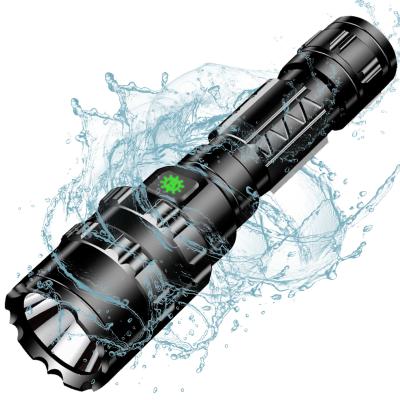 China Rising Powerful 1200 Lumens High Power Rechargeable Flashlight Aluminum Alloy Safe Waterproof Flashlight for sale