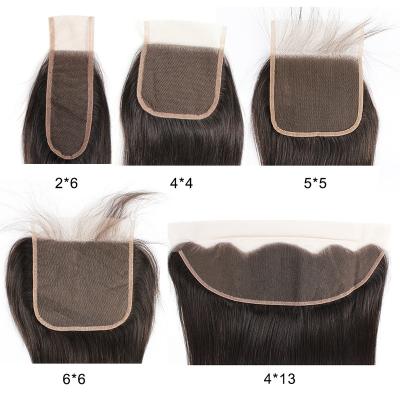 China Cheap Lace Closure 5x5 6x6 HD Silky Straight Swiss Brazilian Lace Frontal Wave Human Hair Closure Brazilian Pre Plucked HD Swiss Lace Frontal Closure for sale