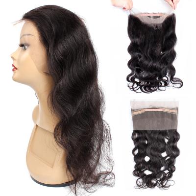 China Transparent Body Wave Lace Closure Hair T Part Body Wave 4X1 Inch Human Remy Brazilian Hair 13x6 Lace Headband for sale