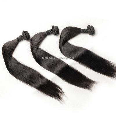 China 100% Straight Virgin Hair Bundles Brazilian Straight Hair Extensions Silky Straight Wave Unprocessed Double Drawn Bundles for sale