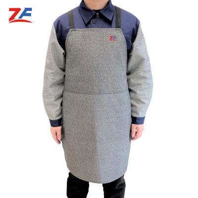 China Anti-CUT Cut Resistant Apron Safety Work and Smash Proof Resistant Butcher Anti Cutting Wear Glass Treatment Cut Protective Apron for sale