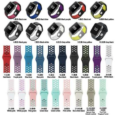 China Fashion. Sport Factory Price Dual Color Sport Watch Strap For Apple Watch Series 7 6 5 4 3 2 1 38 40 41 42 44 45mm for sale