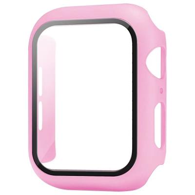 China Fanshion PC Case Cover with Tempered Glass Screen Protector for Apple Watch 38mm 40mm 42mm 44mm for sale