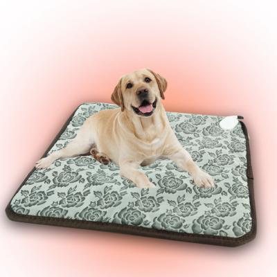 China Customization Flower Pattern Printing Electric Dog Cat Heating Pad Customized Size for sale