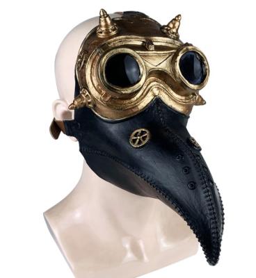 China Emulsion Long Nose Doctor Beak Plague Mask Halloween Steampunk Party Mask for sale