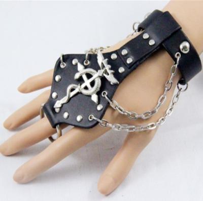 China Luxury Punk TRENDY Leather Hip-Hop Fashion Bracelets Bangles Dance Jewelry For Cool Men Women Gift Party for sale