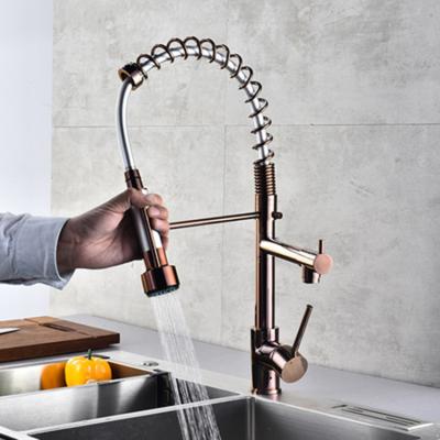 China New Modern Style Brass Fashion Pull Out Sprayer Kitchen Faucets Pull Down Faucet Kitchen Faucet for sale