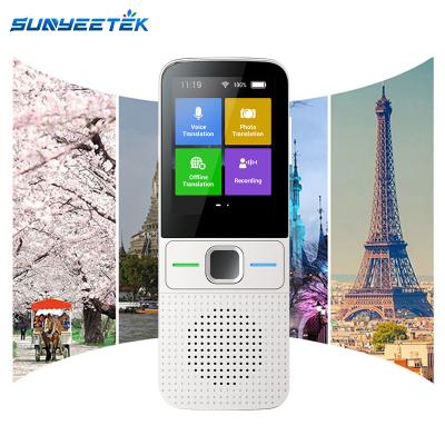 China Sunyeetek OEM/ODM Customized Intelligent Electronic Translators Language Black/White T10 Device For 137 Languages ​​Mutual Translation 133x50x14mm for sale