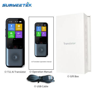 China Sunyeetek T11 Smart Wifi Voice Photo Tradutor Device For Arabic Spanish French German Dutch Italian Language Translator for sale