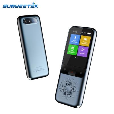 China Simultaneous Wifi Sunyeetek T11 Smart AI Voice Language Translator Device 137 Language Interpretation Voice Translation Machine for sale