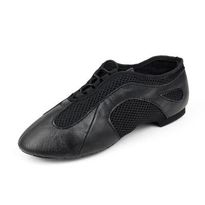 China Girls Mesh Leather Jazz Dance Shoes Adult Black from Jazz Dance Practice JW for sale