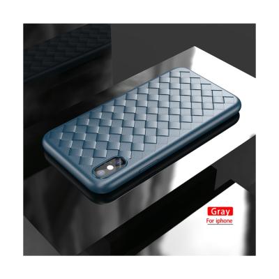 China New Woven Popular Slim Breathable Leather Cover Feature Phone Case For iPhone& samsung& huawei& xiaomi for sale