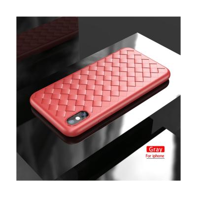 China New simple five-color fashion anti-dirty woven phone case for iphone& samsung& huawei& xiaomi for sale