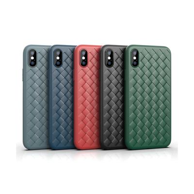 China High Quality Slim Woven Customized Back Pattern Phone Case Cover Solid Color Phone Case For iPhone& samsung& huawei& xiaomi for sale