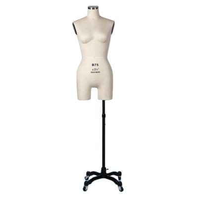 China Form High Quality Fiberglass Dress Cover Canvas Mannequin Standard Size Fashion Female Mannequin for sale