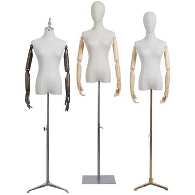 China Others High Quality Adjustable Female Clothing Display Mannequin Fashion Form Dress Mannequin Torso for sale