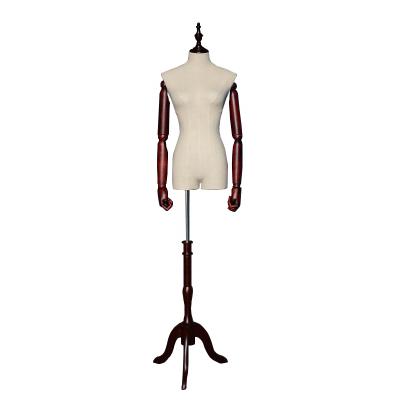 China New adult female model props wedding model clothing store half body female mannequin stand for sale