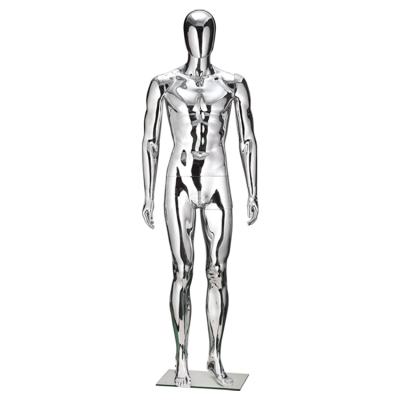 China Plus Size Mannequin Sliver Plastic Men Clothes Window Display Stand Black Plus Size Full Body Clothes Show Dummy Factory High End Sale for sale