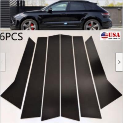 China Single Color with No Pattern For Porsche Macan 2014-2020 Column decorative window frame cover protection cover piano black sticker film accessories modified for sale