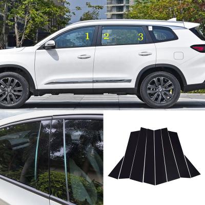 China Single Color with No Pattern For Chery Tiggo 8/Tiggo 8 Pro 2016-2023 window pillar panel cover door frame decorative strip black reflector sticker film for sale