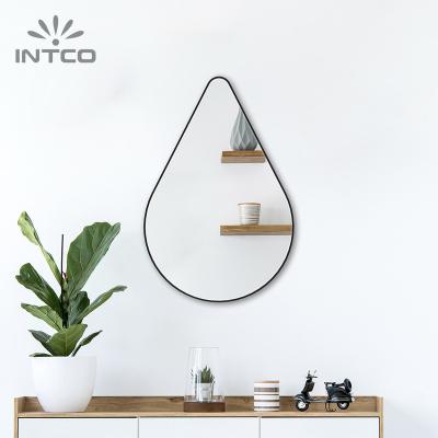 China INTCO New Arrival Custom Irregular House Frame And Home Eco - Friendly Durable Metal Mirror Water Drop for sale