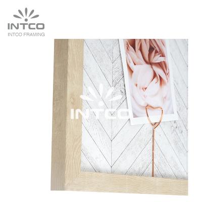 China Morden INTCO Message Rose Clips Change Record Photo or Iron Color Mount Wooden Note Board - Picture Board for sale