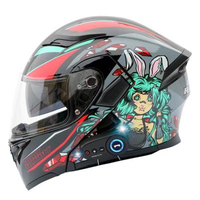 China Durable Lightweight Custom OEM & ODM With Bluetooth Dual-Layer Lens Full Face With Best FM Motorcycle Helmet for sale