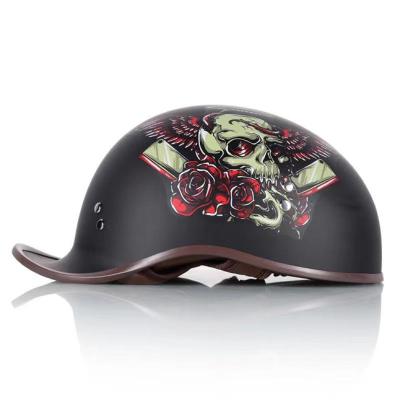 China Durable popular retro motorcycle half helmet with price advantage is suitable for motorcycle helmet in summer for sale