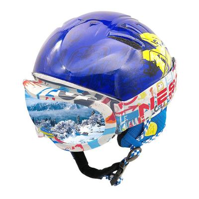 China Ski protection factory direct sales are fitted ski goggles children's ultra-low ski helmet and ABS ultralight for sale