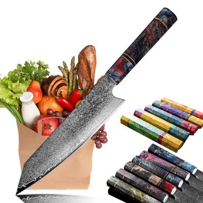 China Viable Handmade Japanese Kitchen Knife VG10 Damascus Steel Cleaver Knives Home Machine Slicing Gifts Damascus Steel Chef Knife for sale