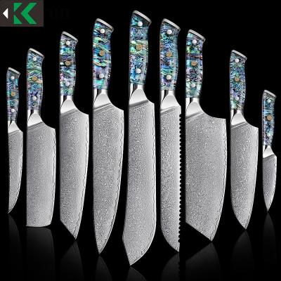 China Newest 2022 Viable Damascus Steel Stylish Handle Breast Kiritsuke Nakiri Cake Bread Cutting Gift Japanese Kitchen Cleaver Knife for sale