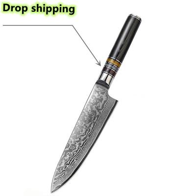 China Dropshipping 8 Inch 67Layers Damascus New Viable Chef's Kitchen Knife With 8 Style Handle for sale