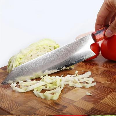 China New Design 8 Inch VG10 67Layers Damascus Steel Stabwood Handle Sustainable Chef Kitchen Knife for sale