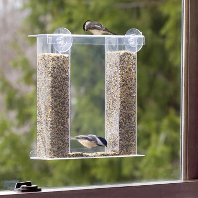 China Best Transparency Auto Clear Window Acrylic Auto Clear Bird Feeder With Strong Suction Cups for sale