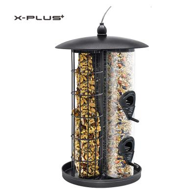 China Automatic 3 in 1 Peanut Seed Hanging Tripl Metal Wild Pet Bird Feeder for sale