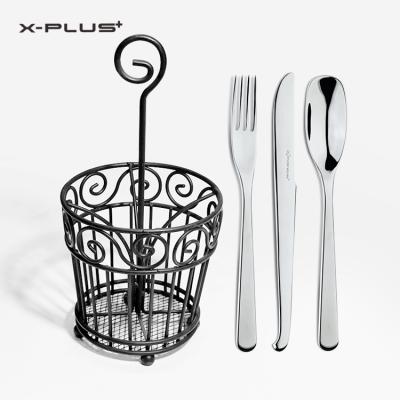 China Metal Stocked Iron Wire Drying Kitchen Cutlery Hanging Rack For Table for sale