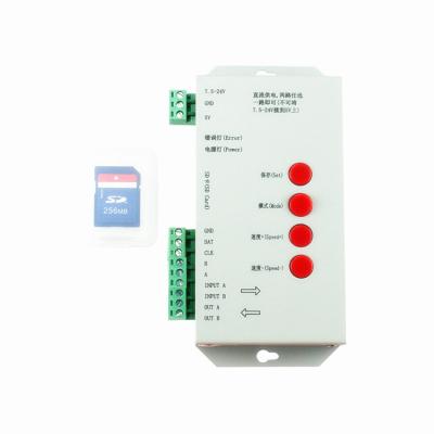 China AlGaInP T-1000S LED Controller DC5~24V T-1000S RGB WS2801 WS2811 WS2812B LPD6803 Led Pixels T1000S Controller With SD for sale