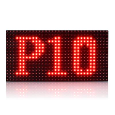 China p10 Indoor Red Single Color Screen Module 320* 160mm HUB12 LED Outdoor Led Panel for sale