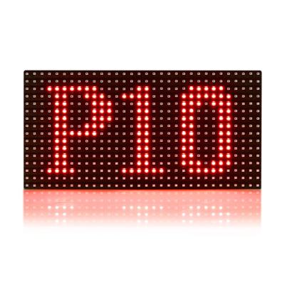 China p10 exterior single color outdoor led red module sign board for sale