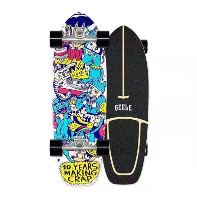 China Scooters Beginner Boys Girls Adults Teenagers Kids Skateboard Shortboard Pro Board Dual Chain Skateboard 814mm*255mm for sale