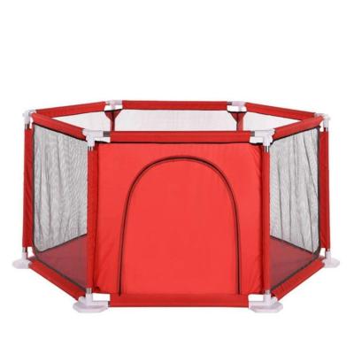 China Modern Foldable Kids Mesh Large Material Hexagonal Indoor Baby Fence Playpen for sale